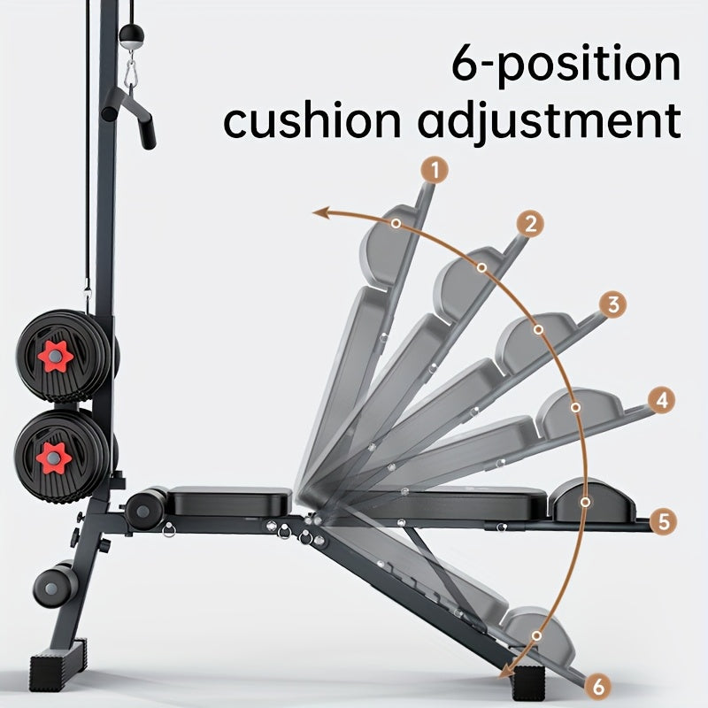 12-in-1 Multifunctional Adjustable Fitness Bench & Rack Station