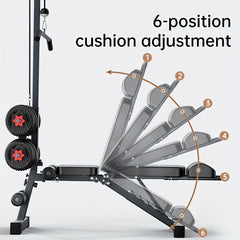 12-in-1 Multifunctional Adjustable Fitness Bench & Rack Station