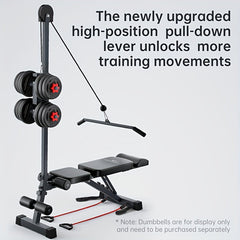 12-in-1 Multifunctional Adjustable Fitness Bench & Rack Station