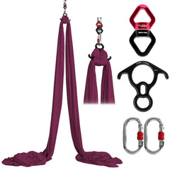 Aerial Yoga Silks Set – Anti-Gravity Yoga Hammock Kit with Carabiners & Swivel (1000KG Capacity)