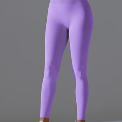 Seamless Solid High-Waist Peach Workout Leggings