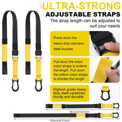 Portable Suspension Resistance Training Kit – Full Body Workout Straps with Bands & Door Anchor