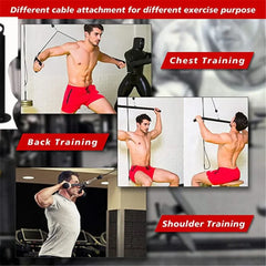 DIY Pulley Cable Gym Equipment – Portable Home Strength Training System