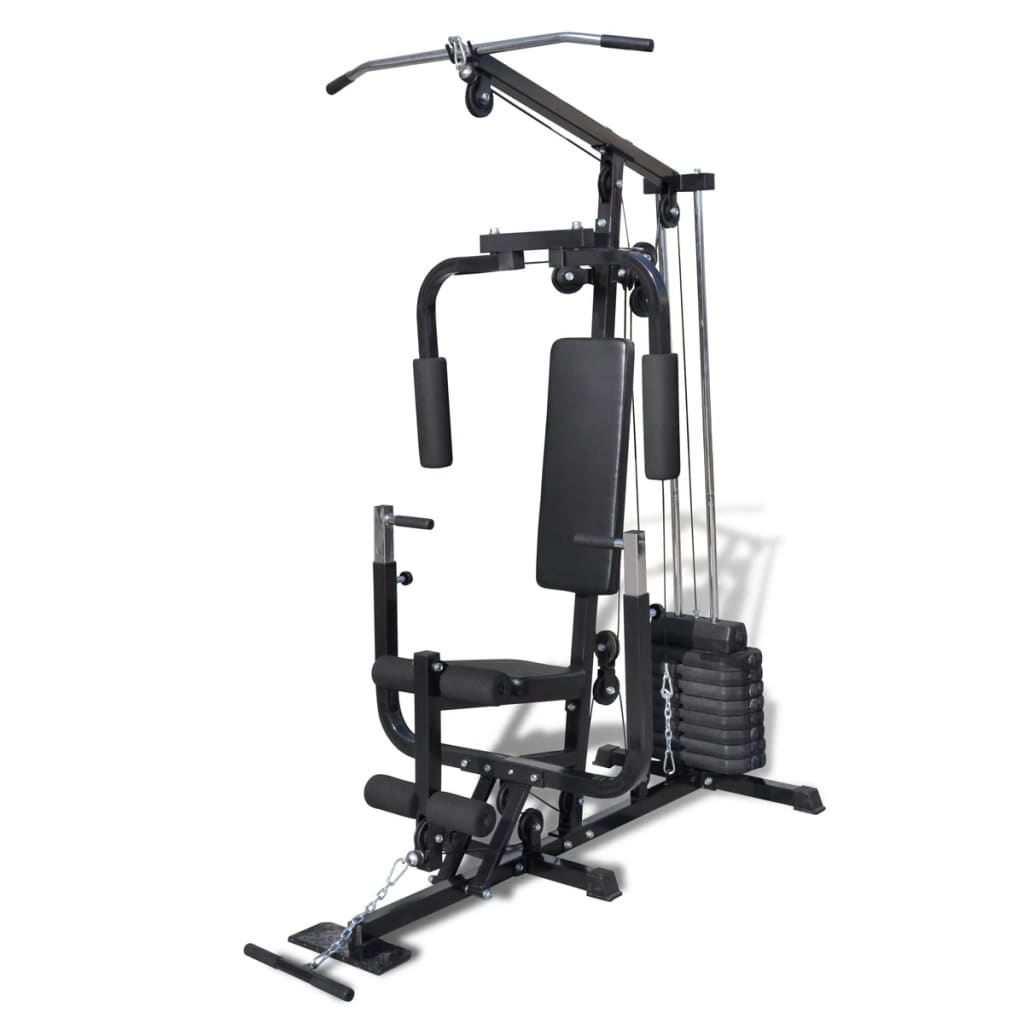 Multi-Station Home Gym – Compact Full-Body Strength Training System with Weight Stack
