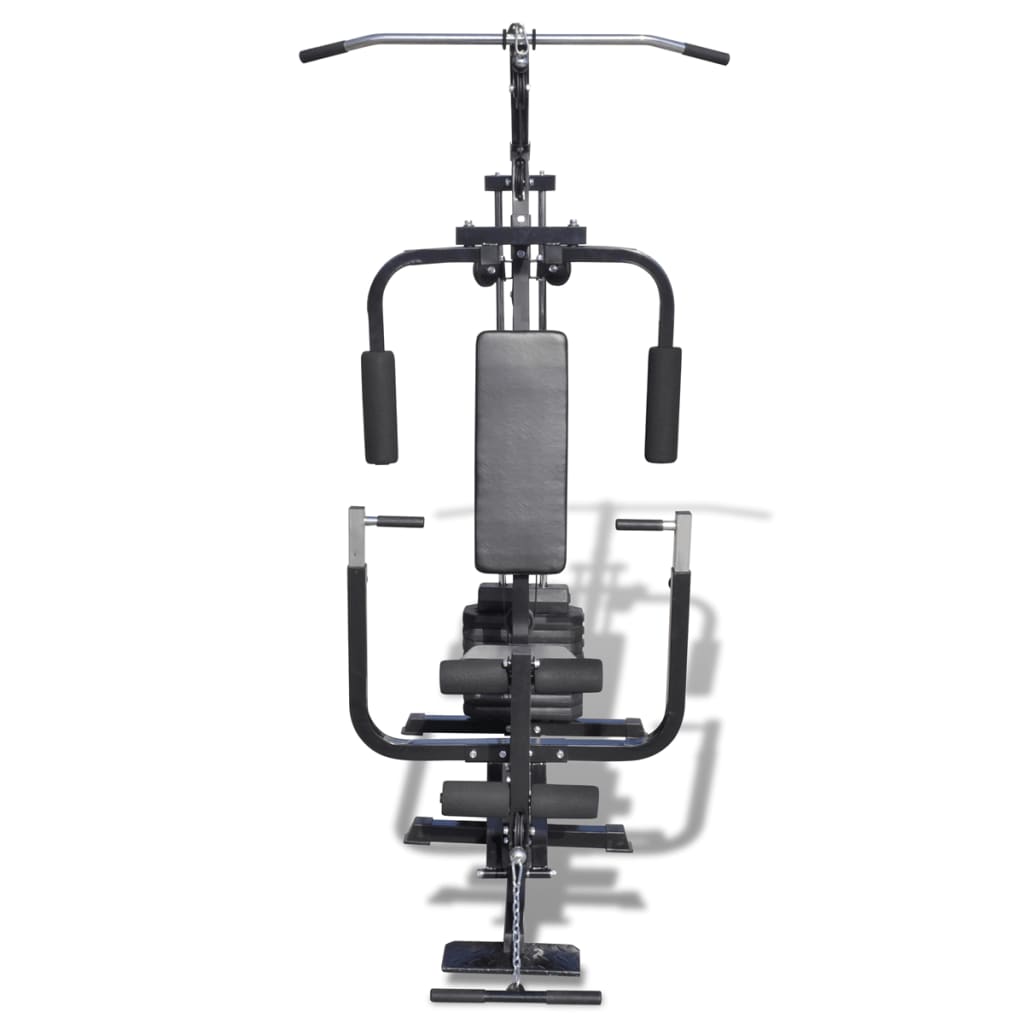 Multi-Station Home Gym – Compact Full-Body Strength Training System with Weight Stack