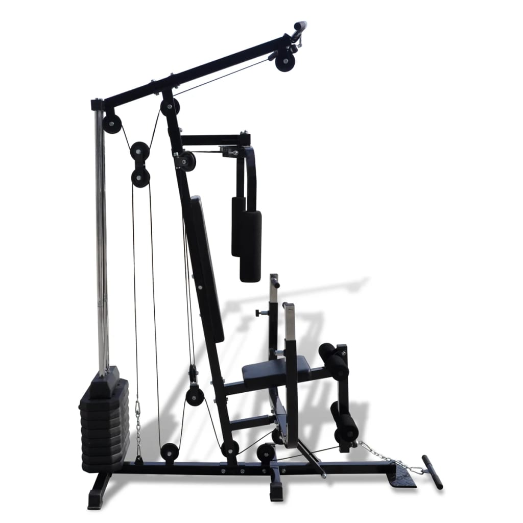 Multi-Station Home Gym – Compact Full-Body Strength Training System with Weight Stack