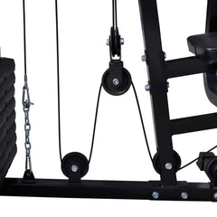 Multi-Station Home Gym – Compact Full-Body Strength Training System with Weight Stack