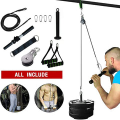 DIY Pulley Cable Gym Equipment – Portable Home Strength Training System
