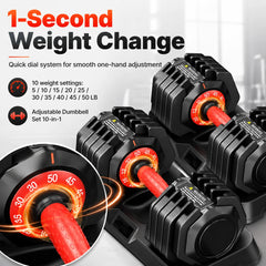 50 LB Adjustable Dumbbell Set – Multi-Weight Home Gym Pair | Cipher Athletics
