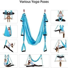 Aerial Yoga Hammock Set – 440 lb Capacity, 6 Handles, Anti-Gravity Yoga Swing with Carry Bag, 15 Colors