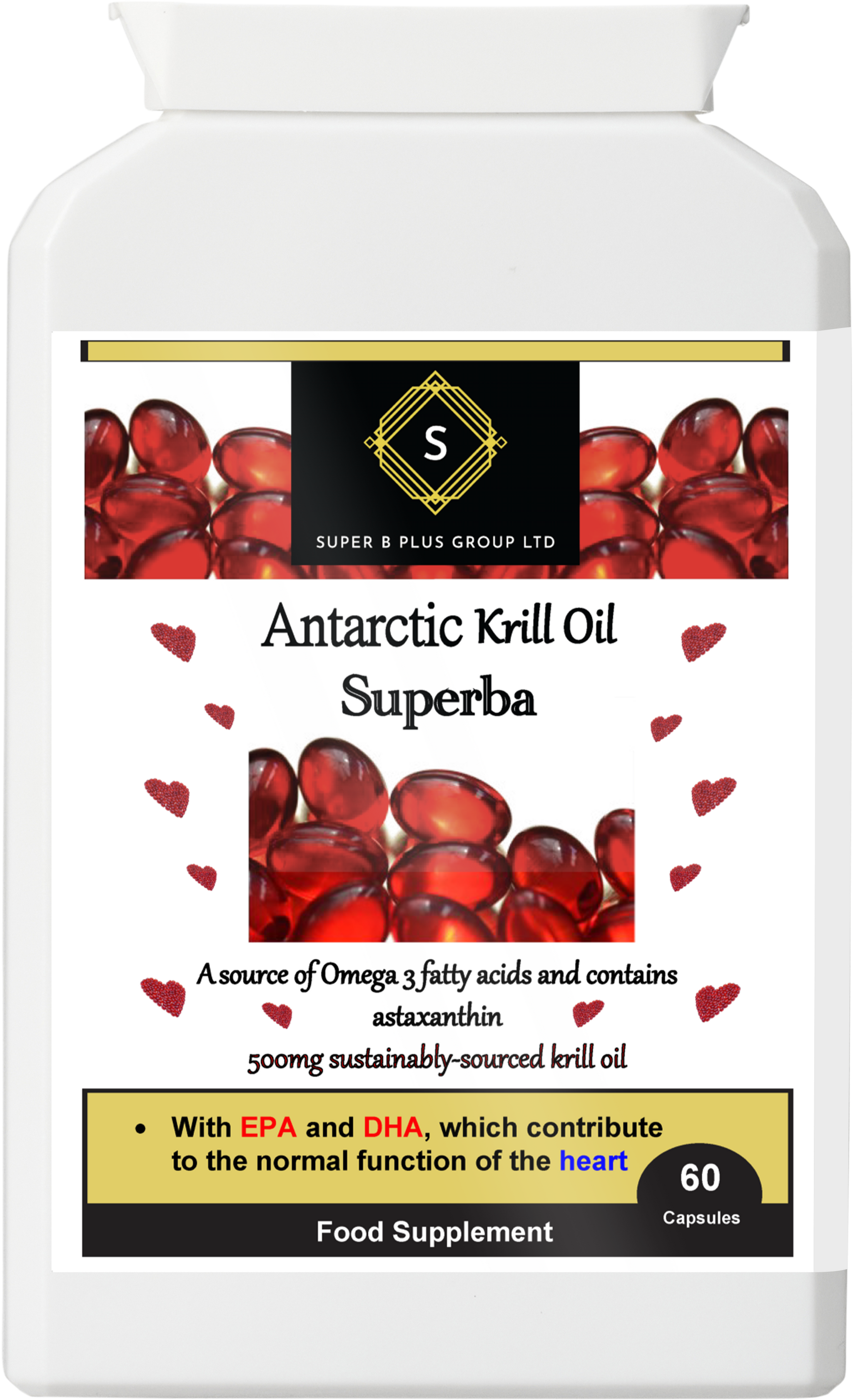Antarctic Krill Oil Superba – Advanced Omega-3 with Phospholipids &amp; Astaxanthin