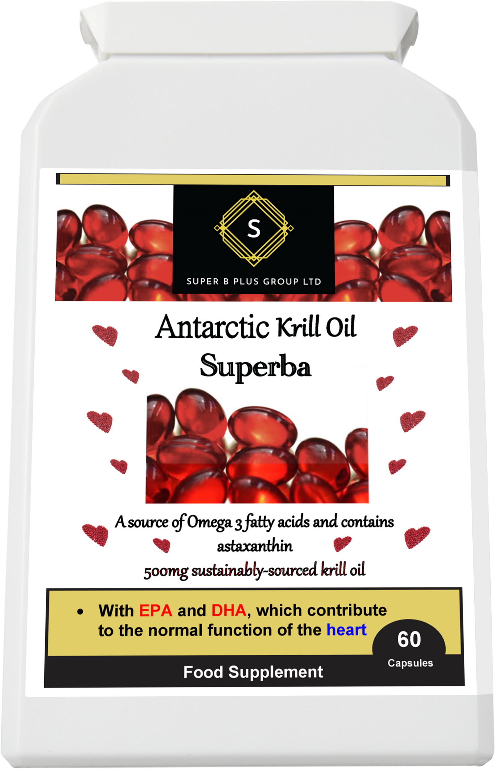 Antarctic Krill Oil Superba – Advanced Omega-3 with Phospholipids &amp; Astaxanthin