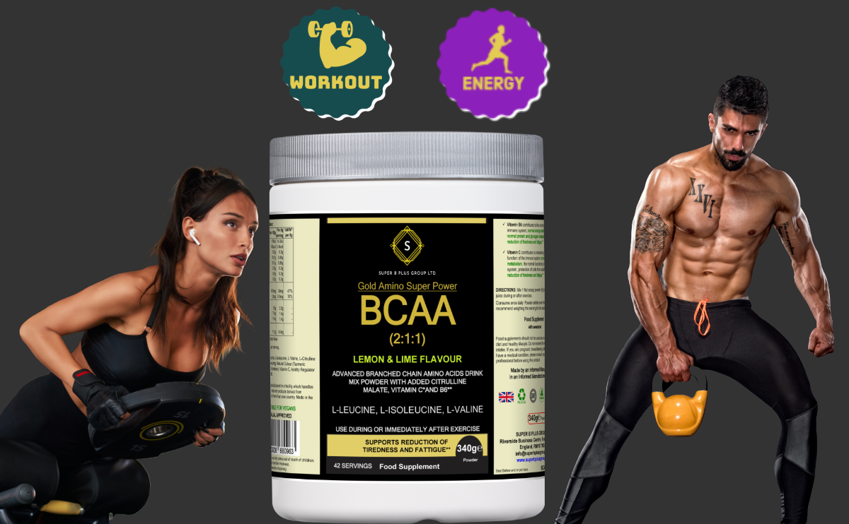 Gold Amino Super Power BCAA 2:1:1 – Lemon Lime Recovery & Performance Drink Mix