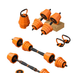 4-in-1 Adjustable Dumbbell Set – Barbell, Kettlebell, Push-Up Stand & Home Strength Training Kit