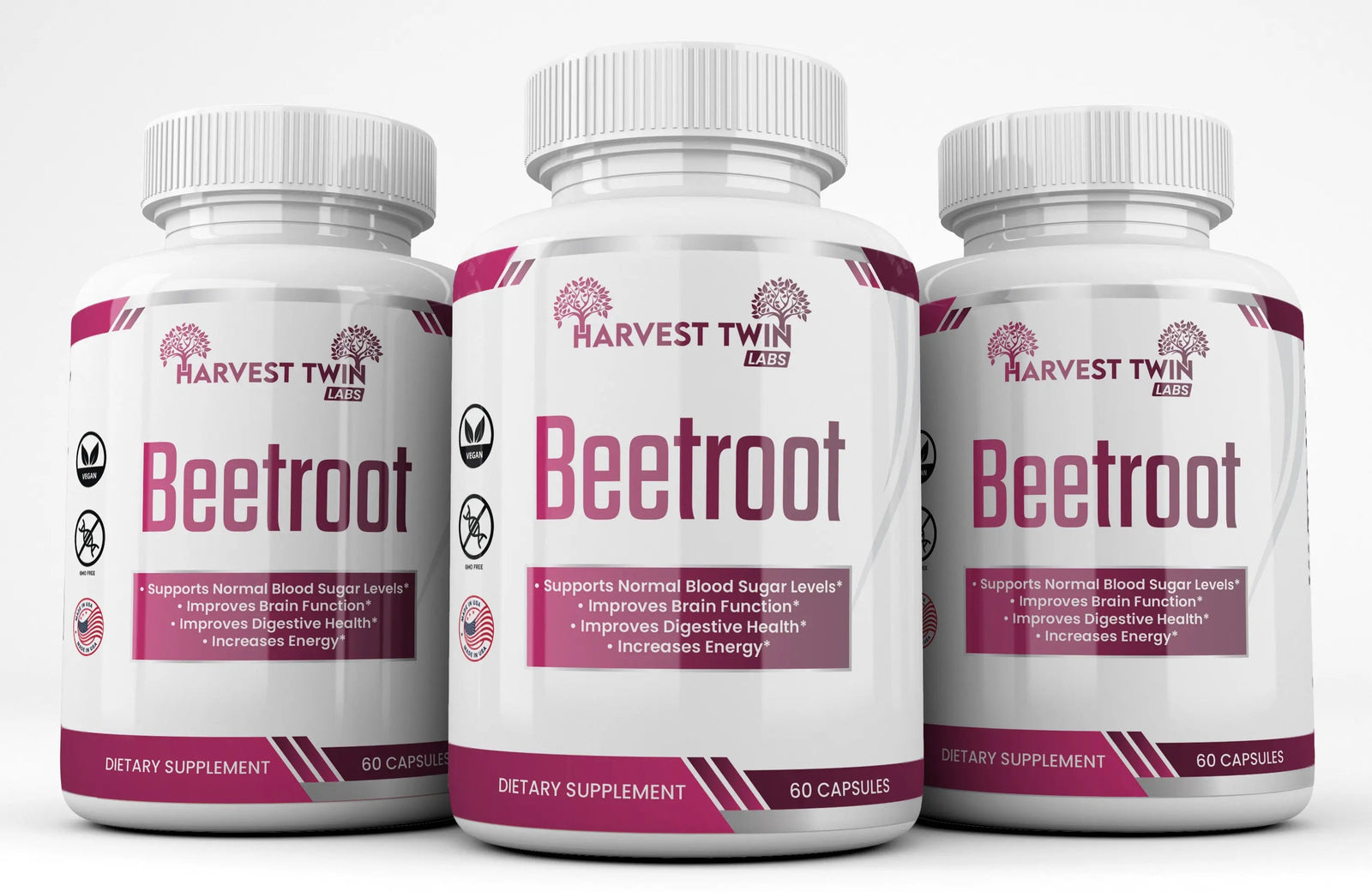 Harvest Twin Labs Beetroot Supplement for Energy, Focus & Daily Wellness