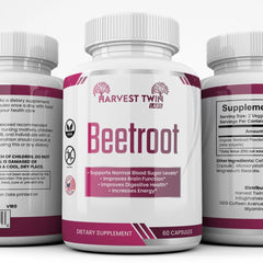 Harvest Twin Labs Beetroot Supplement for Energy, Focus & Daily Wellness