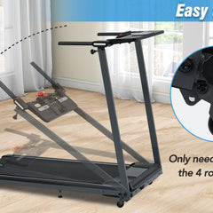 NEW Folding Treadmills Walking Pad Treadmill for Home Office -2.5HP Walking Treadmill With Incline Bluetooth Speaker