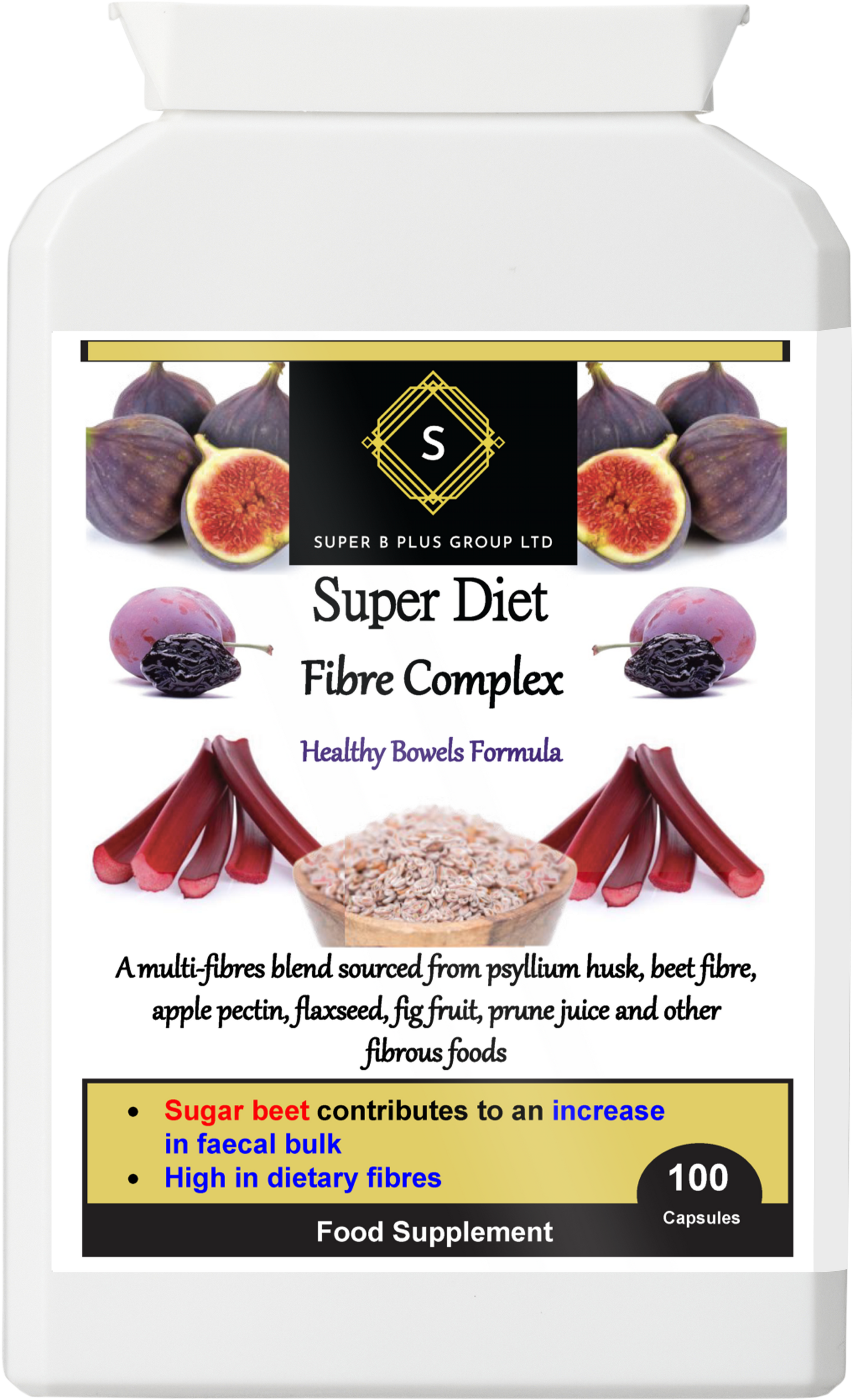 Super Diet Fibre Complex Capsules – Multi-Fibre Blend for Digestive & Daily Wellness Support