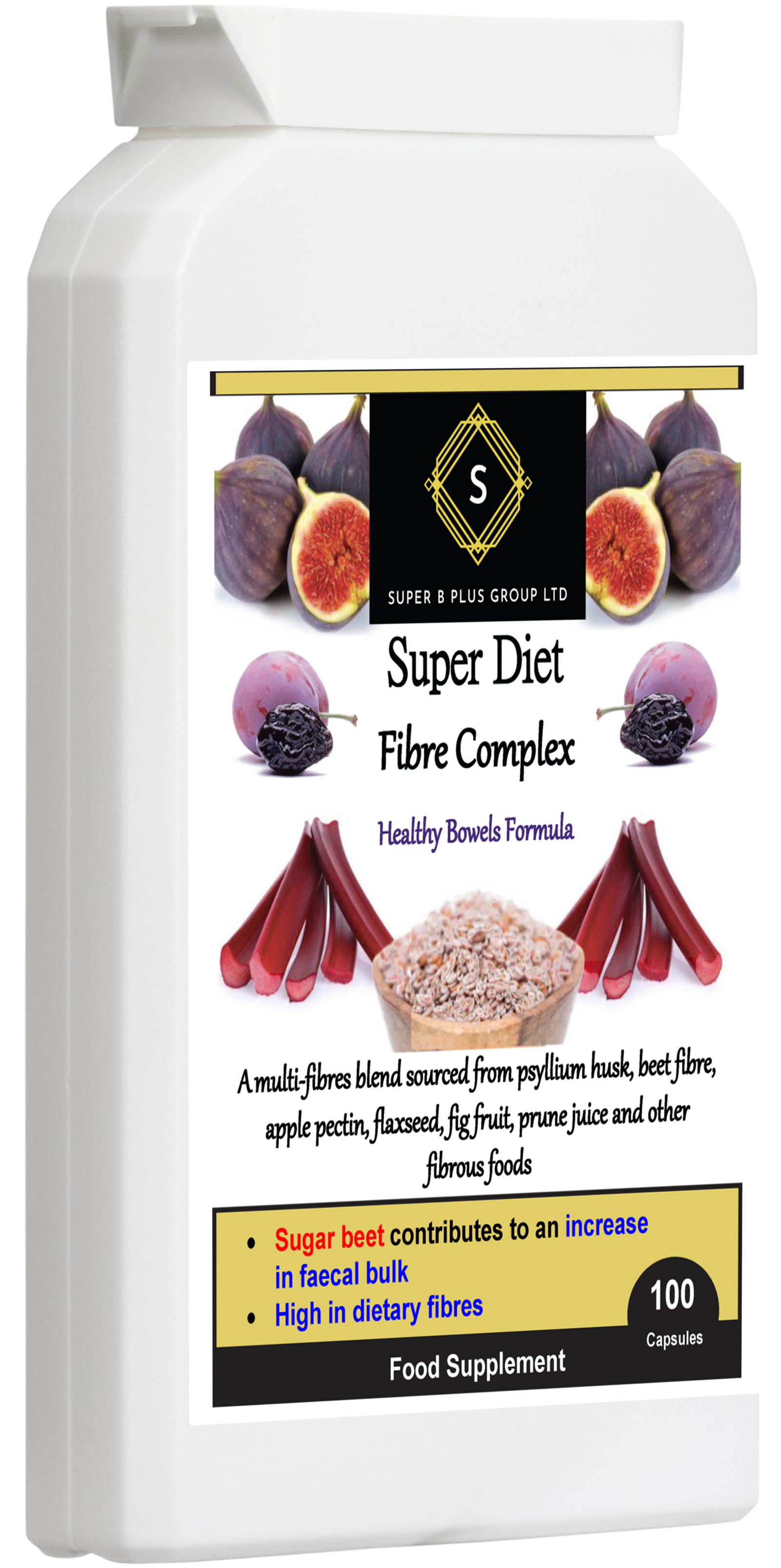 Super Diet Fibre Complex Capsules – Multi-Fibre Blend for Digestive & Daily Wellness Support