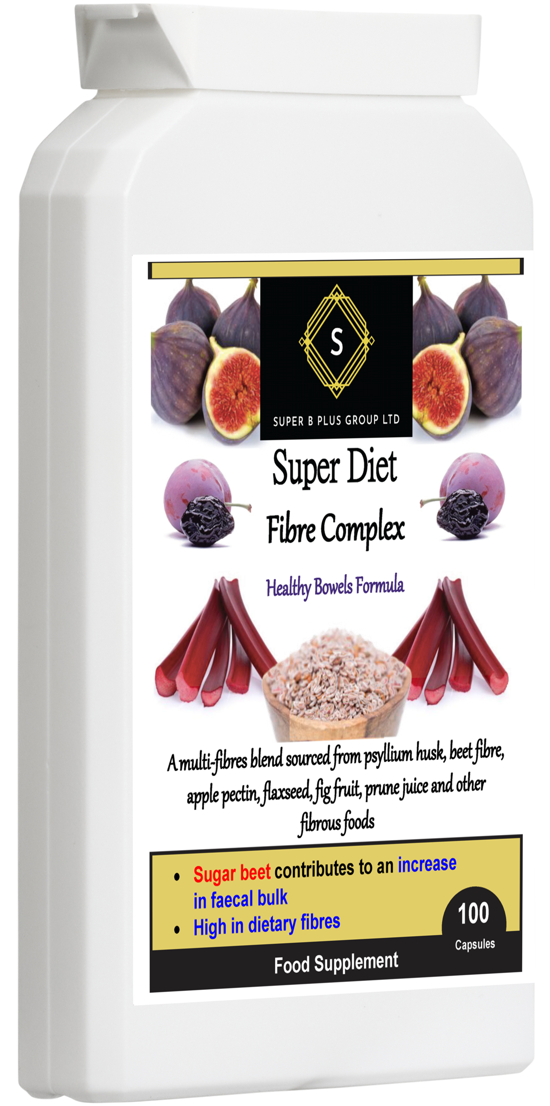 Super Diet Fibre Complex Capsules – Multi-Fibre Blend for Digestive & Daily Wellness Support