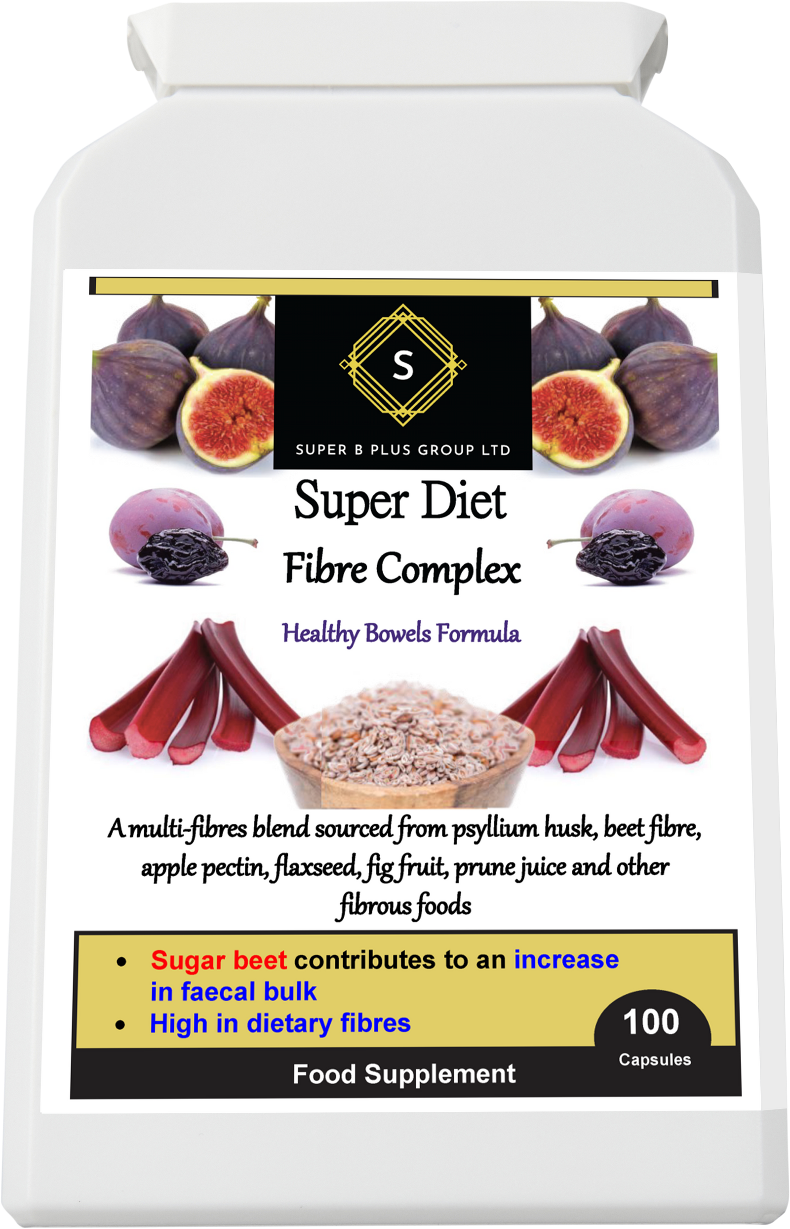 Super Diet Fibre Complex Capsules – Multi-Fibre Blend for Digestive & Daily Wellness Support