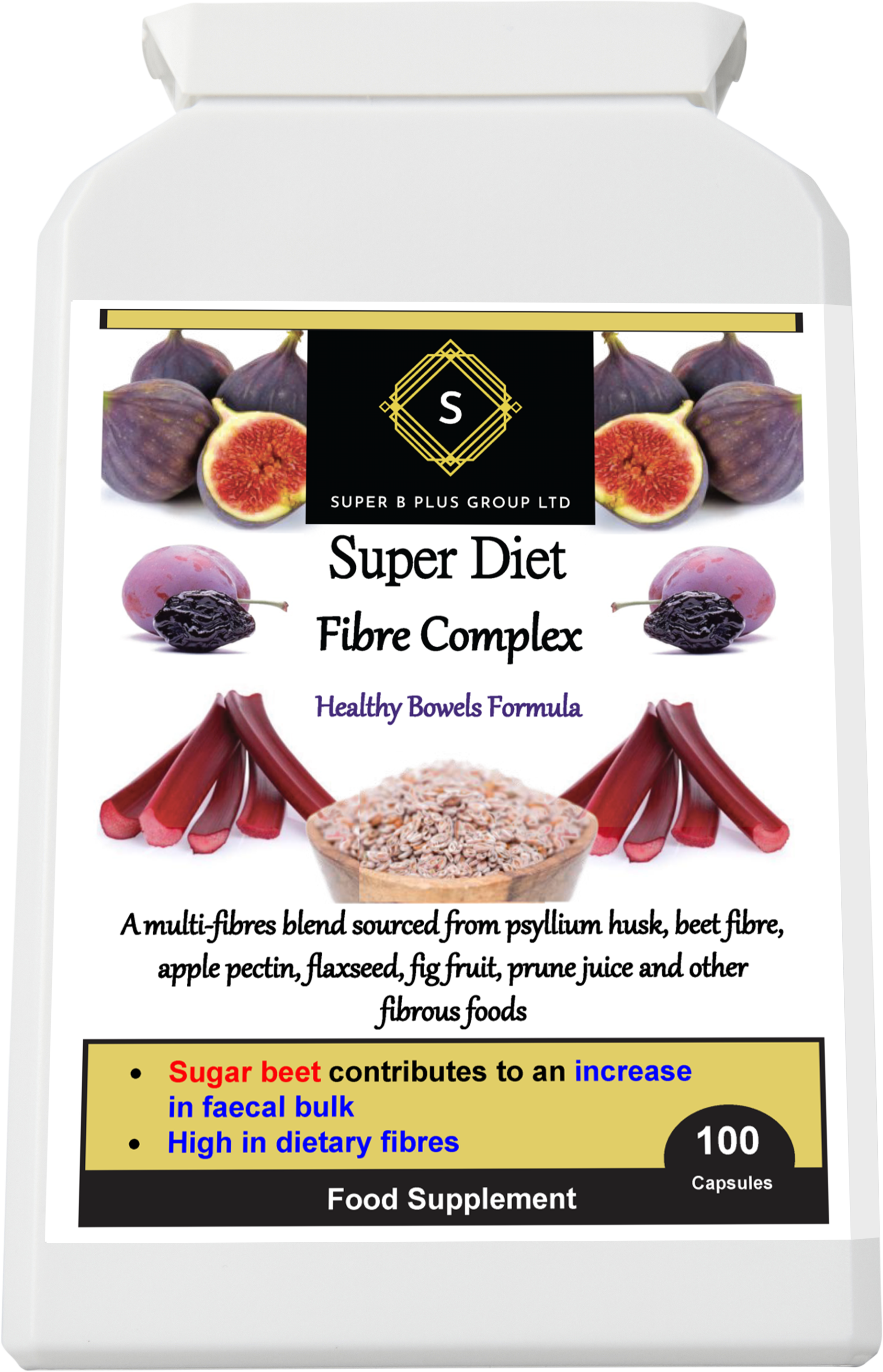 Super Diet Fibre Complex Capsules – Multi-Fibre Blend for Digestive & Daily Wellness Support