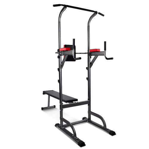 9-in-1 Chin Up & Flat Bench Station – Multi-Function Power Tower for Full-Body Training