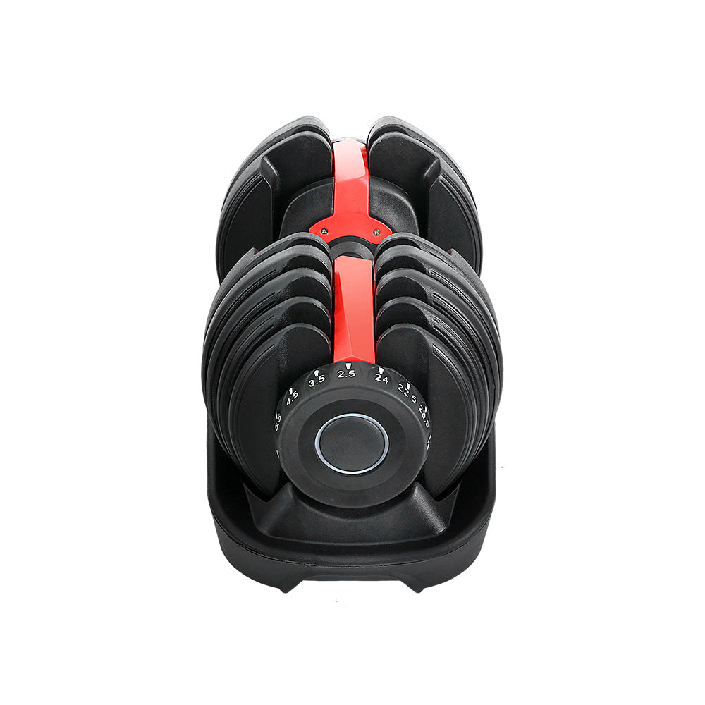 Adjustable Dumbbell Set 2.5–24KG – 15-in-1 Weight Training Dumbbell with Stand