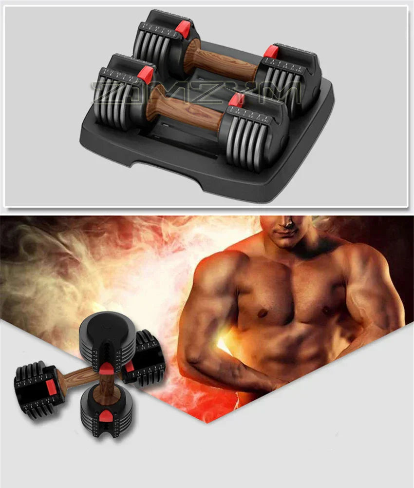 Adjustable Dumbbell Set (13.4KG) – Compact Strength Training Weights for Home Workouts