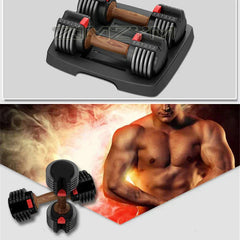 Adjustable Dumbbell Set (13.4KG) – Compact Strength Training Weights for Home Workouts