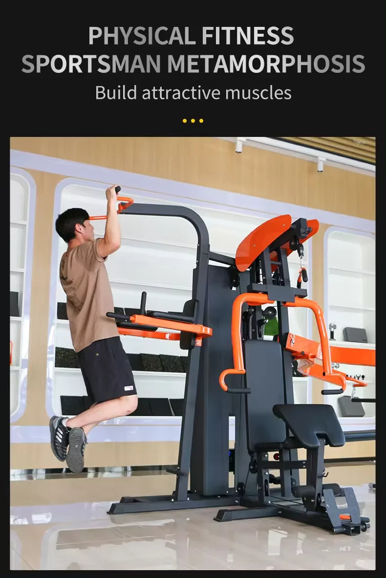 Professional 3-Station Multi Gym Equipment – Multifunctional Full-Body Strength Training System