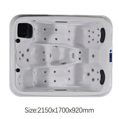 6-Person Outdoor Whirlpool Spa Hot Tub – Luxury Hydromassage Bathtub with Jets
