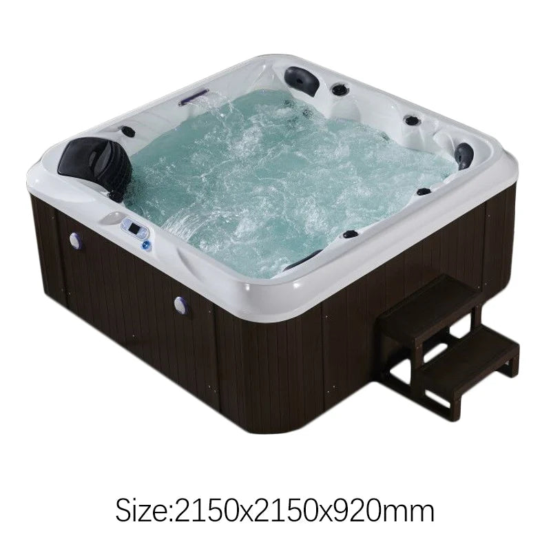 6-Person Outdoor Whirlpool Spa Hot Tub – Luxury Hydromassage Bathtub with Jets