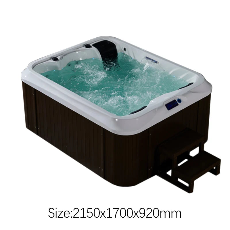6-Person Outdoor Whirlpool Spa Hot Tub – Luxury Hydromassage Bathtub with Jets