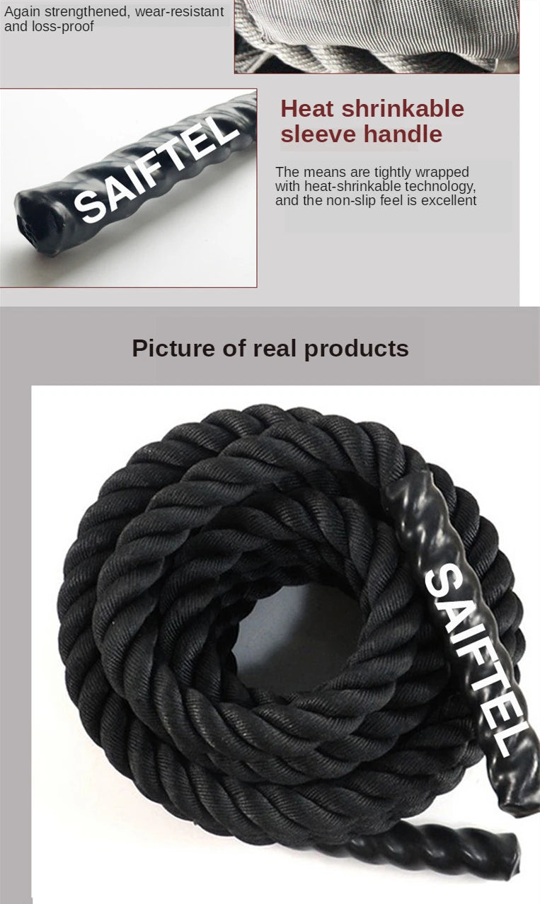 9M Fitness Heavy Undulation Battle Rope Home Workout Strength Training