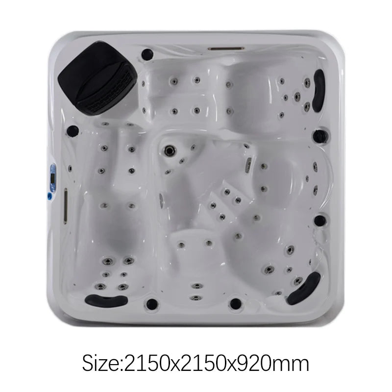 6-Person Outdoor Whirlpool Spa Hot Tub – Luxury Hydromassage Bathtub with Jets
