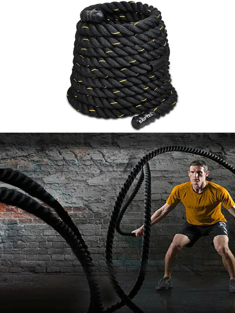 9M Fitness Heavy Undulation Battle Rope Home Workout Strength Training