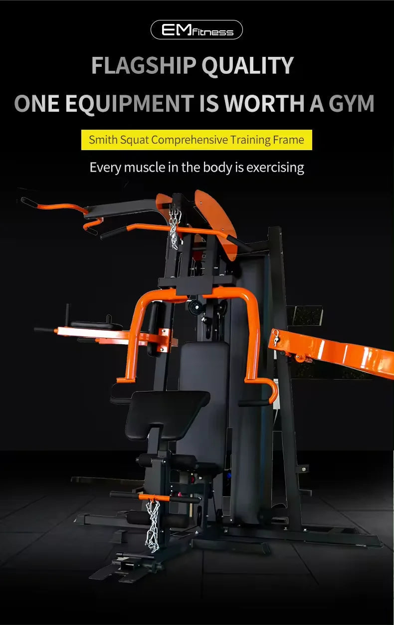 Professional 3-Station Multi Gym Equipment – Multifunctional Full-Body Strength Training System