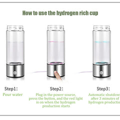Hydrogen Water Generator Alkaline Maker Rechargeable Portable Water Ionizer Bottle Super Antioxidan Hydrogen-Rich Water Cup