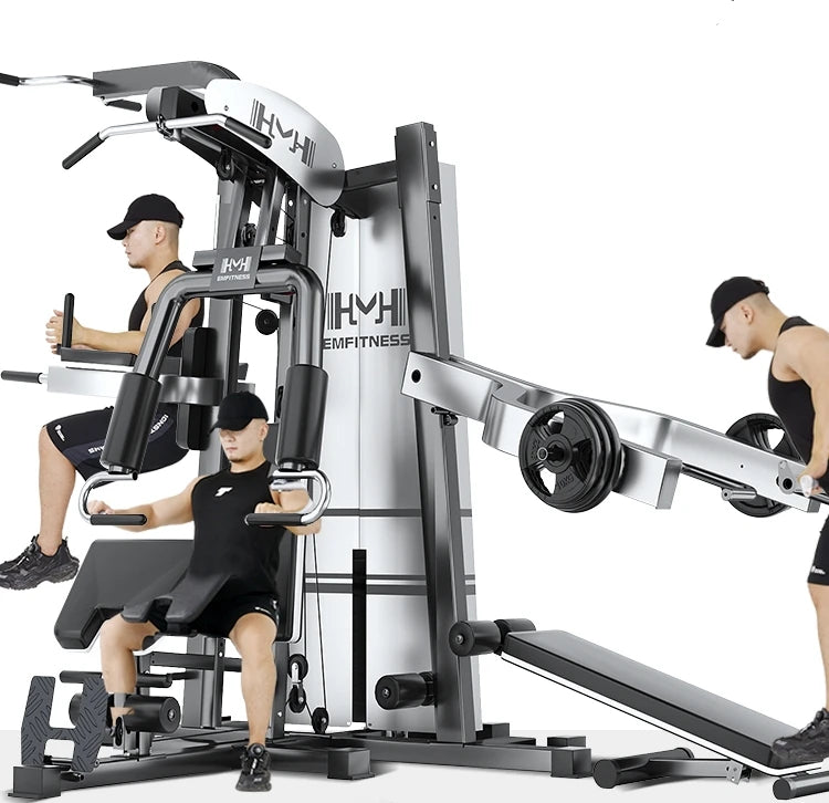Professional 3-Station Multi Gym Equipment – Multifunctional Full-Body Strength Training System