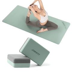 Yoga & Fitness Recovery Combo Set | Massage Ball, Resistance Band, Yoga Block, Foam Roller & Mat
