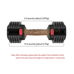 Adjustable Dumbbell Set (13.4KG) – Compact Strength Training Weights for Home Workouts