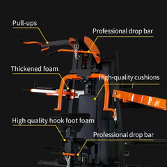 Professional 3-Station Multi Gym Equipment – Multifunctional Full-Body Strength Training System