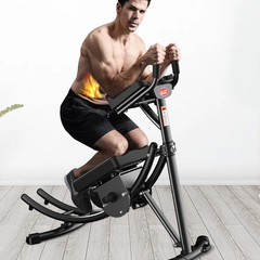 Foldable Abdominal Roller & Core Trainer | Steel Ab Wheel Machine for Home Gym Waist & Core Workouts