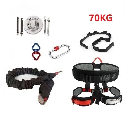 Bungee Dance Training Kit – Anti-Gravity 4D Resistance System with Harness, CE Swivel & Daisy Chain, 50/70/90kg