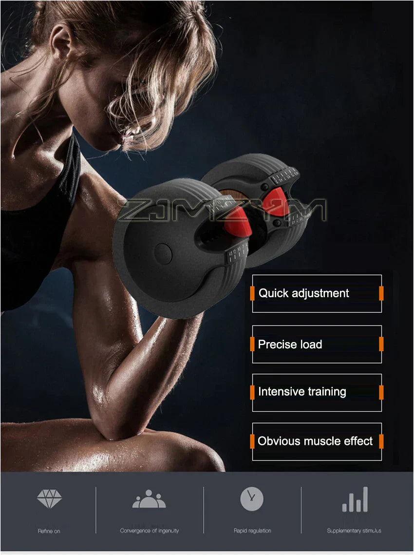 Adjustable Dumbbell Set (13.4KG) – Compact Strength Training Weights for Home Workouts