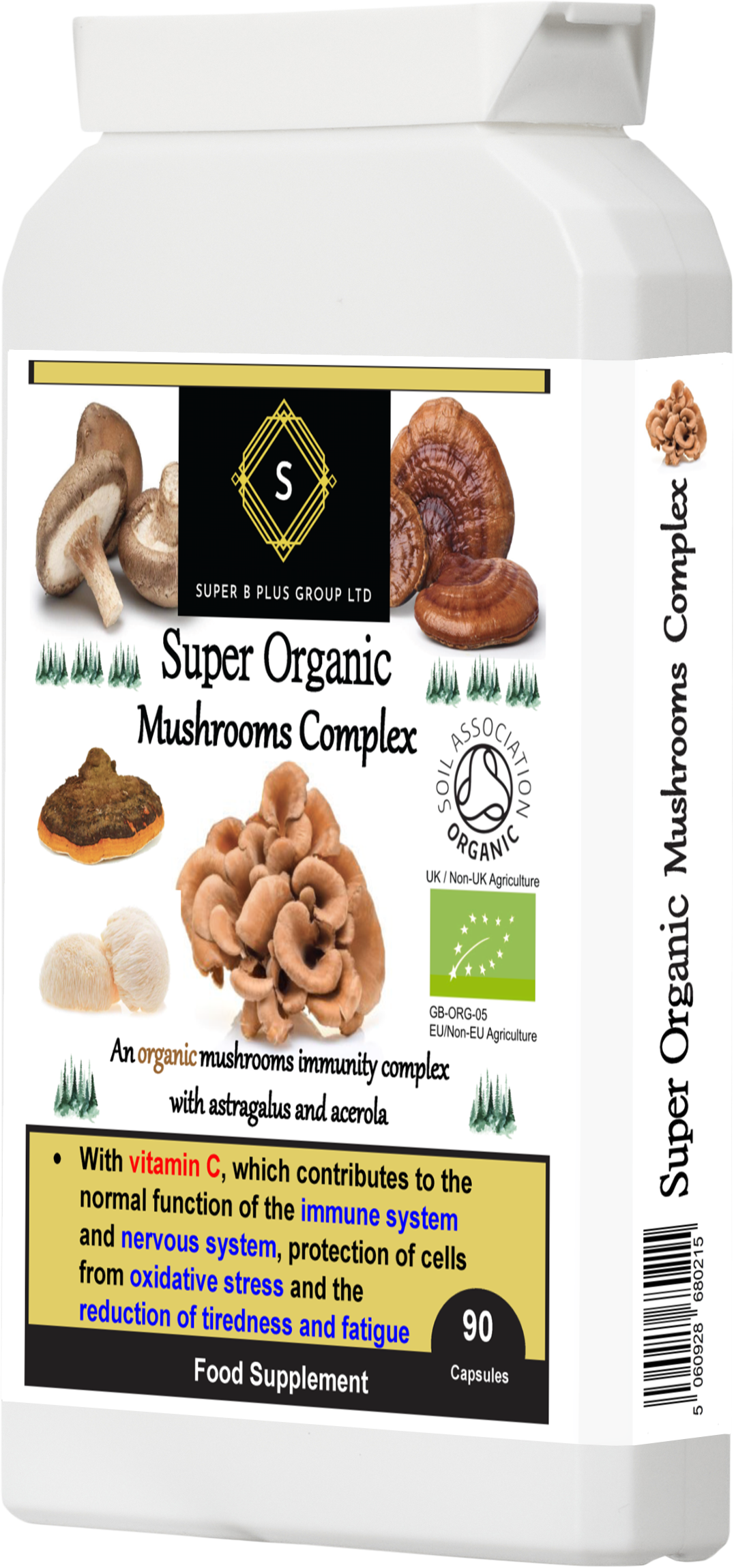 Super Organic Mushroom Complex – 90 Capsules