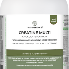 Creatine Multi | Chocolate Flavour Recovery Shake with BCAA, Collagen, Electrolytes, Vitamins & Minerals – 1.8 kg