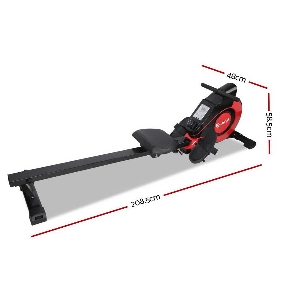MagnaRow Cardio Rower with LCD display and smooth magnetic resistance for full-body workouts at home.