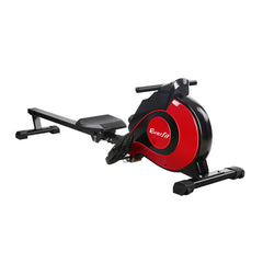 MagnaRow Cardio Rower with magnetic resistance for full body workout at home, featuring LCD display and ergonomic design.